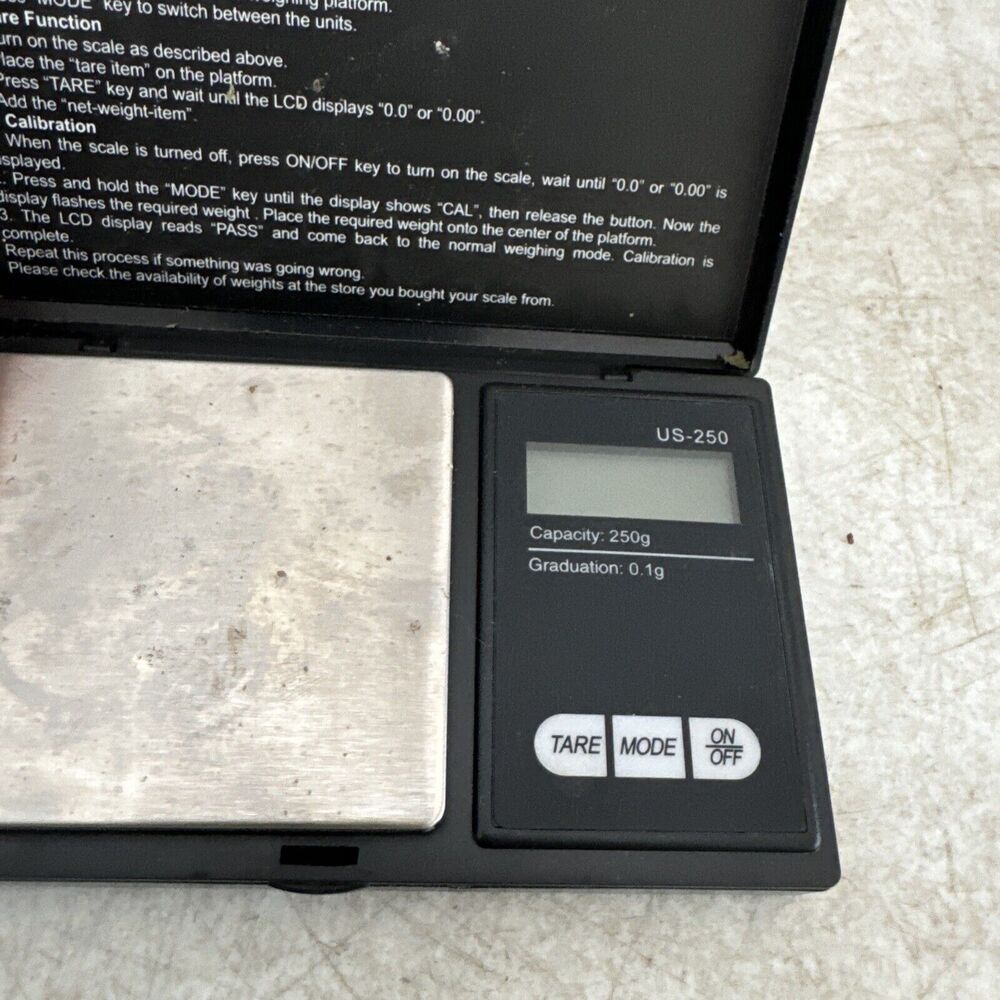 US-250 250g x0.1g DIGITAL JEWELRY SCALE FROM US BALANCE - Picture 3 of 7